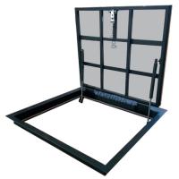 Люк напольный Булат с утепленной экструдированным пенополистиролом 20 мм дверцей для погребов и подвалов под плитку