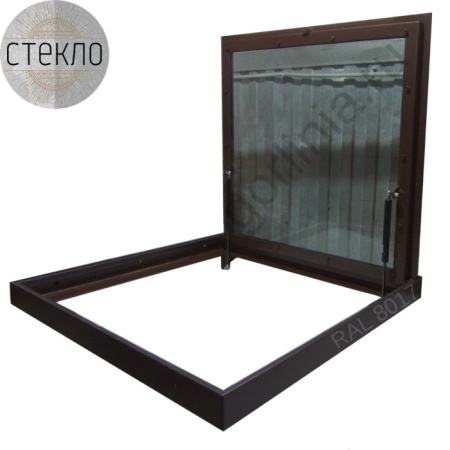 Люк в подвал со стеклом стеклогор 600х600*63 