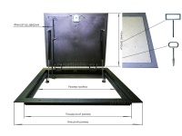 Напольный люк Стелс-У 600*900п уголок утепленный схемы